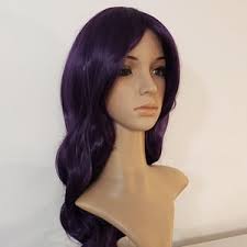 Dark Purple Wig With Bang