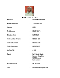Pada kesempatan kali ini admin akan memposting format data guru dan pegawai. Contoh Biodata Guru Pbs Contoh Soal2