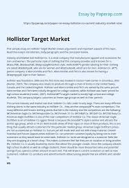 Apply for hollister co credit card. Hollister Target Market Essay Example