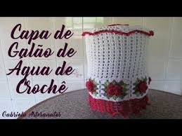Capa De Galao De Agua 20 Litros Em Croche Tutorial Capa De Croche Para Galao De Agua Youtube Capa De Croche Artesanato Croche Desenhos De Croche