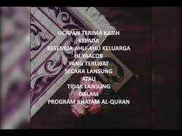 Ucapan syukur khatam al quran. Montaj Khatam Al Quran Fhy Siri 1 Youtube