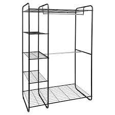Whether it's one purse or 100, knowing how to keep them properly organized will extend their life, and actually save you money in the long run. Freestanding Closet Black Silver Room Essentials Target