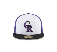 The new era flag at wearer's left side (where applicable). New Era 59fifty Purple White Mlb Colorado Rockies Asg 2018 Patch Fitte The Spot For Fits Kicks