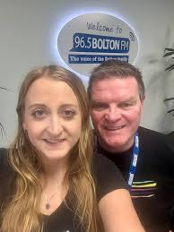 Had such an amazing time with David Dockerty at Bolton FM. Thanks to  everybody who tuned in! I loved the surprise call from my bestie Laura  Cheetham and shouting out Mike Quinn,