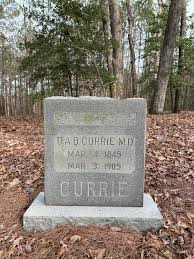 Dr Daniel Alexander Blue Currie (1845-1905): homenaje de Find a Grave