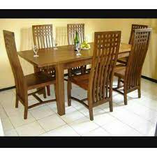 Harga 1 set meja makan 6 kursi minimalis retro bahan kayu jati terlaris. Meja Makan Bolero Kursi 6 Jati Shopee Indonesia