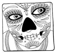 Halloween Printable Dia De Los Muertos Sugar Skull Coloring Page Could Be A Cute Tattoo The I Skull Coloring Pages Mandala Coloring Pages Poppy Coloring Page