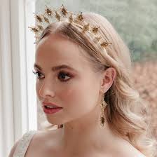 Beautiful Star Headpiece for a Celestial Wedding, Luxury Bridal Crown,  Constellation Jewellery, Space and Sky, Boho Tiara, Vintage Art Deco