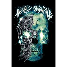 Avenged sevenfold a lansat videoclipul 'so far awa. Avenged Sevenfold Textile Poster Mechanical Skull Multicolours Attit