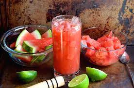 Rum, watermelon, watermelon juice, lime, honey. Smashed Watermelon Rum Cocktail Rum Cocktail Recipes Fruit Cocktails Rum Cocktail