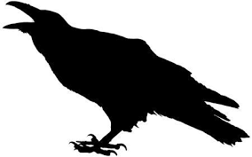 Black And White Ravens Clipart Cawing Raven Vector Silhouette Crow Silhouette Crow Images Crow Art