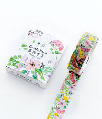 Lovely Planet Washi Tape Flower Masking Tape Floral Washi Gold Foil Washi Tape