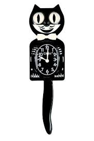 Pendule Chat Kit Kat Clock Noire Deco Americaine Amazon Fr Cuisine Maison