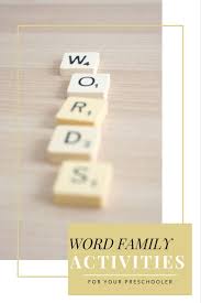Learn Fun Montessori Word Family Activities For Preschoolers Word Family Activities Family Activities Preschool Word Families