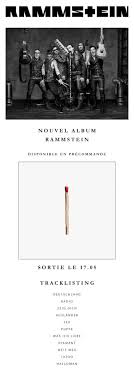 Released as the lead single from their untitled seventh studio album on 28 march 2019, it was their first new music since the song mein land in 2011. Rammstein Nouvel Album Le 17 Mai Paris Move