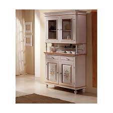 Estea Mobili Credenza Napoletana Base Alzata Cristallieracolore Bianco Decorata Eprice