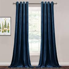 So the clause from us hopefully can give. Amazon Com Stangh Navy Blue Velvet Curtains 84 Inches Length Blackout Thermal Insulated Curtain Panels Elegant Decor Grommet Window Drapes For Living Room Bedroom Navy Blue W52 X L84 2 Panels Kitchen