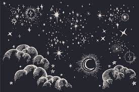Star Moon Cloud Sky Drawings Art Drawing Stars Star Illustration