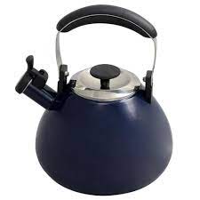 Mr Coffee Marlowe 3 Qt Blue Whistling Tea Kettle 985105338m The Home Depot Stovetop Kettle Whistling Tea Kettle Tea Kettle
