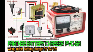 The following basic wiring diagrams show how batteries, battery switches, and automatic charging relays are wired together from a simple single the diagrams below are intended for reference only. Panther Battery Charger Pbc 6a Wiring And Connection Inside Schematic Diagram Dinmay Youtube