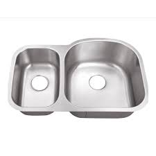 Rated 4.85 out of 5 stars. Belle Foret Undermount 18 Gauge Stainless Steel 32 In 0 Hole 30 70 Double Bowl Kitchen Sink Bfm308rv The Home Depot