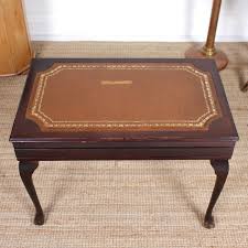 Mahogany coffee tables clear all. Antique Vintage Leather Mahogany Storage Coffee Table Console Side Table Vinterior