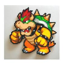 Bowser Koopa De Perler Pixel Art 8 Bit Perler Cuentas Mario Perler Abalorios Hama Perler Grande Arte Colgando De La Pared Decoracion Videojuego De Regalo In 2020 Perler Bead Mario Perler