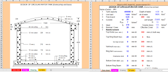 Design Of Circular Water Tank Excel Sheet Engineering Books