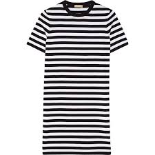 Black And White Strips Frock Michael Kors Striped Cotton Jersey Dress Cotton Jersey Dress Jersey Dress Black Striped Dress