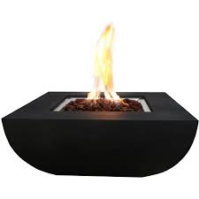 Elementi Modeno Aurora Outdoor Fire Pit Propane Table 34 In Square Firepit Table Concrete High Floor Clearance Patio Heater Electronic Ignition Backyard Fireplace Cover Lava Rock Included In The Gas Fire Pit
