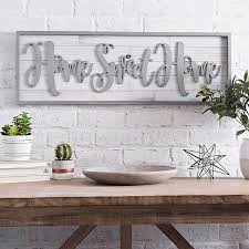 Lighting floral & greenery (1241) refine by department: Home Sweet Home Framed Shiplap Wall Plaque Kirklands