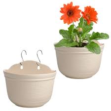 The best solution for placing planter boxes anywhere on your deck or balcony's railing connects snug to aluminum, wood, wrought iron, pvc install hold it mate up high, or down low on your railing, or block a view with 2,quality universal fit product that will not harm your railing and will provide a very sturdy holder Amazon Com Wall And Railing Hanging Planters With S Hooks Set Of 2 Plastic Pots Indoor And Outdoor Half Round Plant Holders For Fence Balcony Or Rails Display Herb Gardens Flowers Or Plants
