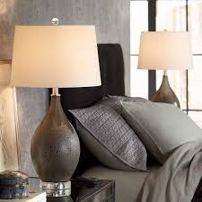 Placed in a home office or dorm, they will help you work and read more efficiently than ever! Volcanic Shimmer Smoke Gray Table Lamps Set Of 2 37f27 Lamps Plus