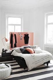 Buy black and white wallpaper online Black White Pink Bedroom Interior Design Ideas