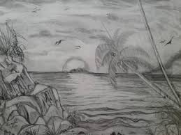 Are you looking for the best images of sunset drawing black and white? Island Sunset 2 Drawing By Riaz Ali Saatchi Art