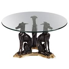 Midcentury Bronze Whippets Cocktail Table In Manner Of Maitland Smith 1stdibs Com Cocktail Tables Table Coffee Table