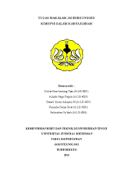 Dalam bentuk makalah setiap karya setiap karya 8 3,5 5 tulisan ilmiah populer di bidang pendidikan dan kebudayaan yang. Doc Makalah Jdu Korupsi Karya Ilmiah Adinda Puspita Academia Edu
