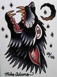 The Wolf Mike Adams Wolf Tattoo Traditional Old School Tattoo Designs Traditional Tattoo Art