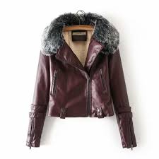 Duo de blousons aviateur cuir, noir et marron, avec cerclages aux poignets et au cou. Blouson Femme Simili Cuir Double Polaire Court Slim Col Revers Fourrure Manches Longues Couleur Unie Bordeaux Achat Vente Blouson Cdiscount