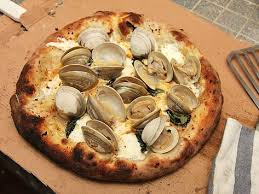 Pizza With Fresh Clams Garlic Mozzarella Romano And Basil Basil Recipes Serious Eats Pizza Recipes