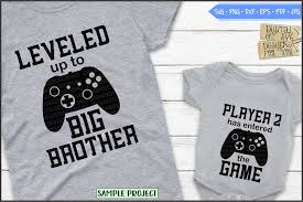 Game controller clipart free download! Big Brother Leveled Up Svg Gaming Matching Shirts 756718 Cut Files Design Bundles