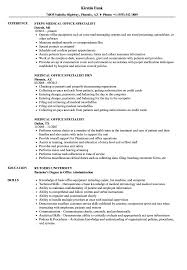 This page also contains tips on writing medical resumes that can fulfill your wish of working with coveted organization. Medical Office Specialist Resume Samples Velvet Jobs