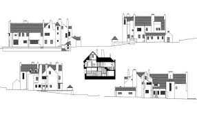 Elevation Drawing Of Hill House In Dwg File Elevation Drawing House On A Hill Open House Plans