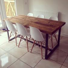 Get info of suppliers, manufacturers, exporters, traders of wooden dining table for buying shiva creations solid wood sheesham wooden dining set, for home. Reclaimed Industrial Chic 6 8 Seater Dining Table Bar Cafe Restaurant Furniture Steel Solid Wood Metal Made To Measure 157 Metal Dining Table 8 Seater Dining Table Black Dining Room