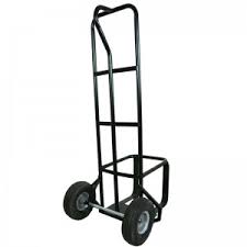Manufactured in powder coated steel with 4 polyurethane wheels with integrated brakes, this trolley will provide you with ease of moving your folding chairs. Chair Trolley Sack Truck Stacking Chairs Metal With Pneumatic Wheels