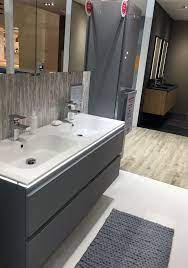 Meuble Vasque Gris Souris Et Colonne Assortie Meuble Vasque Amenager Petite Salle De Bain Design Moderne De Salles De Bains