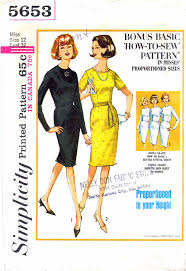 Amazon Com 1960s Misses Sheath Dress Simplicity 5653