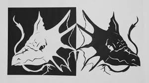 Dragon Notan Design Architecture Drawing Art