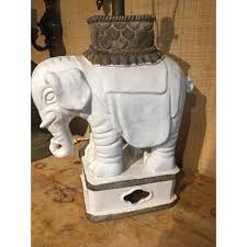 Large White Ceramic Italian Elephant Table Lamp Elephant Table Lamp Elephant Table Large White