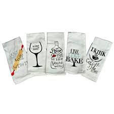 Maybe you would like to learn more about one of these? Twisted Anchor Trading Co Set Of 5 Funny Kitchen Towels Cotton Textured Baking And Cooking Related Kitchen Towels Gift Set Comes In Organza Gift Bag Walmart Canada